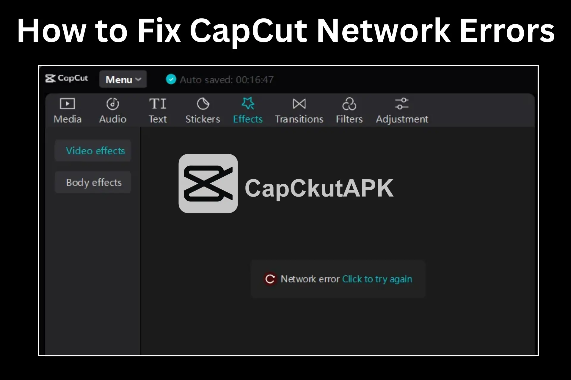 How to Fix CapCut Network Errors